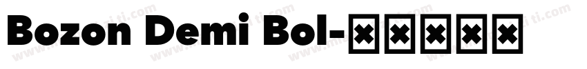 Bozon Demi Bol字体转换